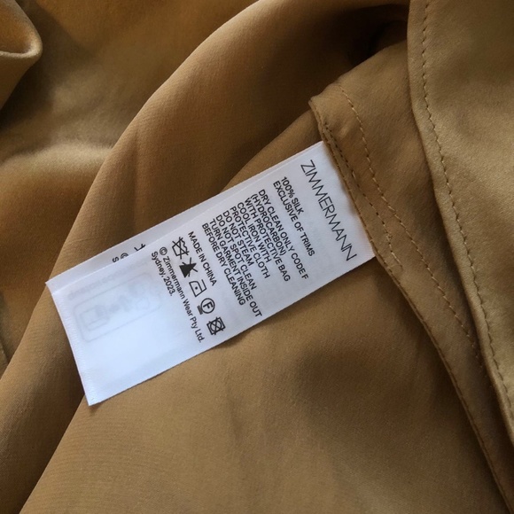 ZIMMERMANN Silk Billow Midi Dress - Gold - Picture 7 of 10